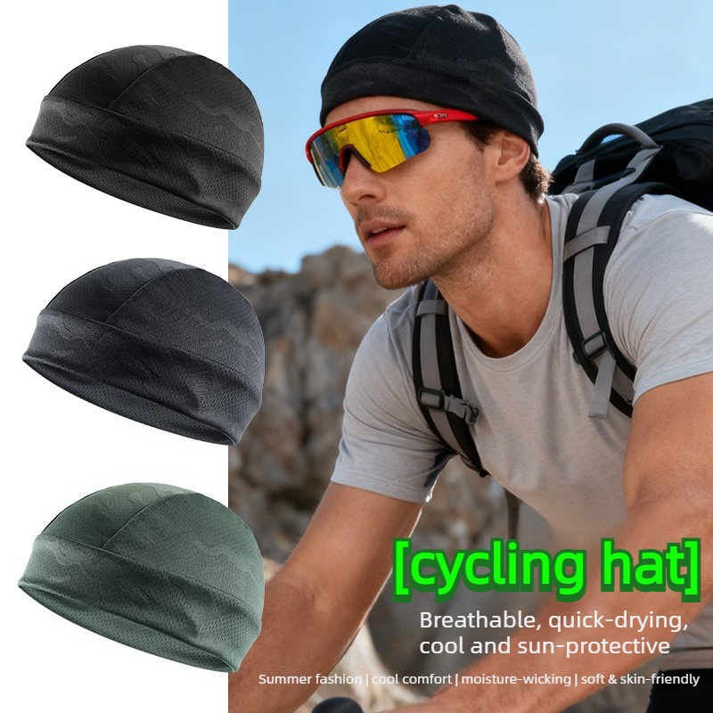 Skull Cap Helmet Liner - Bonnet d'été en soie glacée, fin,