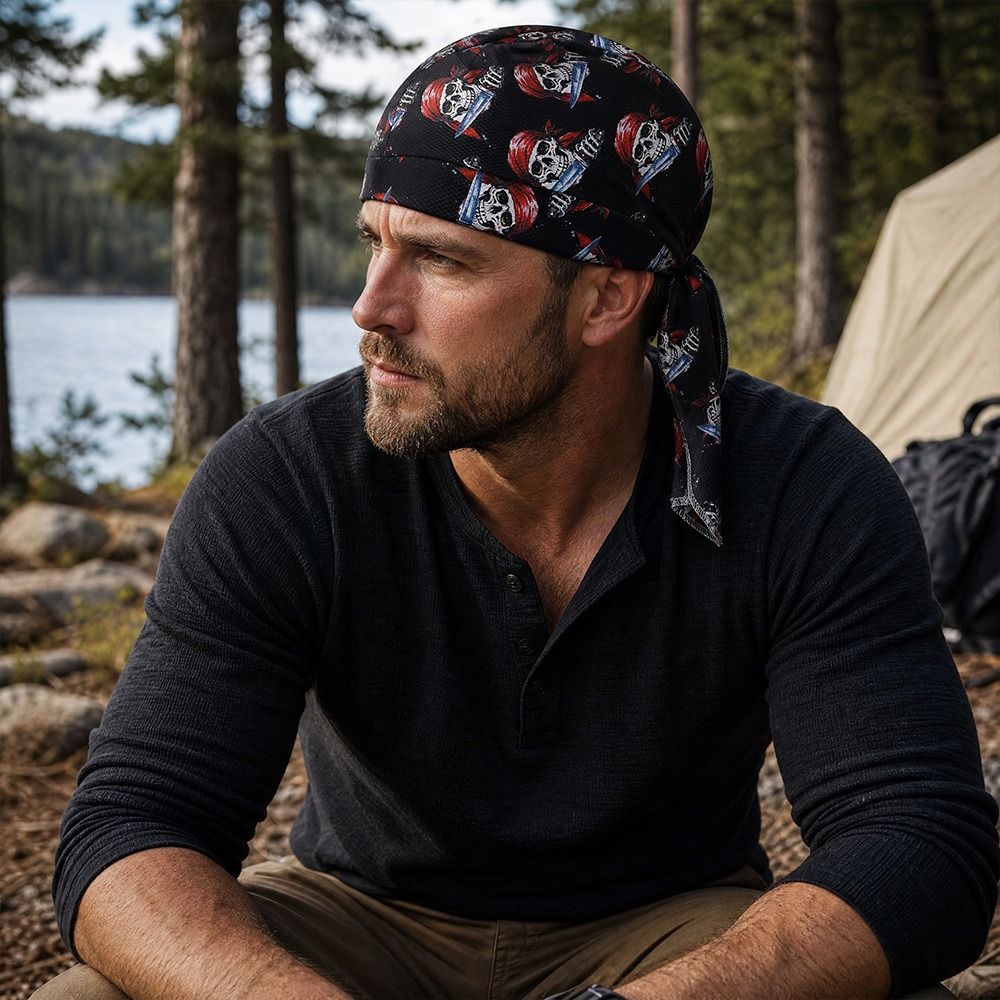Skull Cap Helmet Liner - Chapeau de pirate à séchage rapide,
