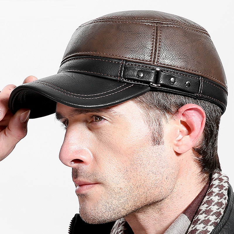 Baseball Cap Structured - Peau de vache en cuir véritable