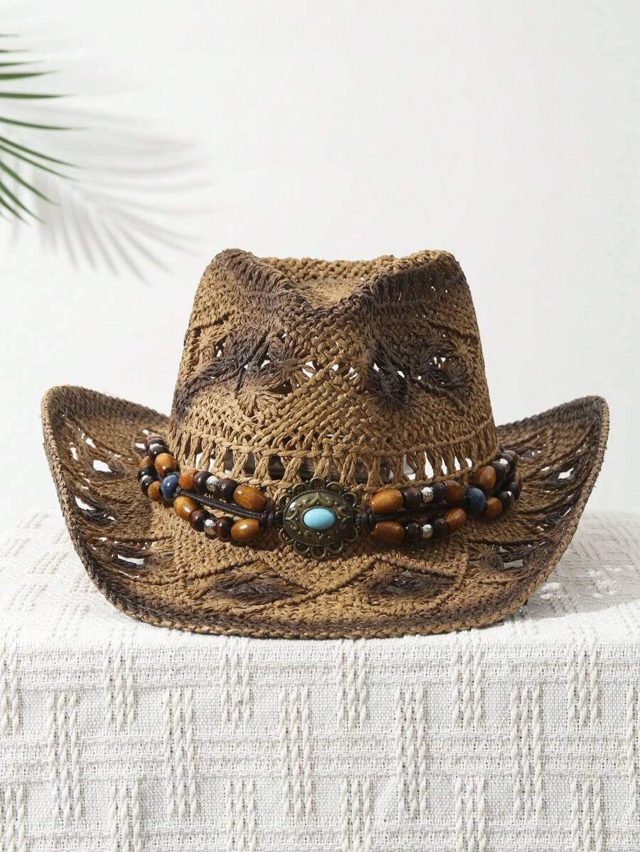 Cowboy Hat Straw - 1 pièce Chapeau de cowboy unisexe