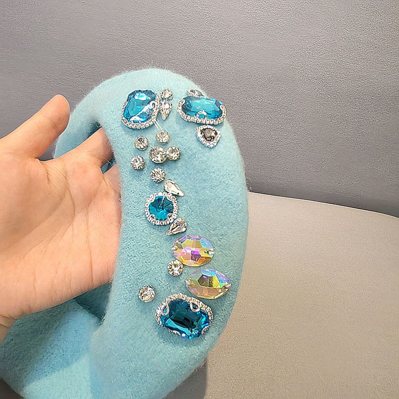 Superbe béret en laine strass  - Beret French Wool avis et prix