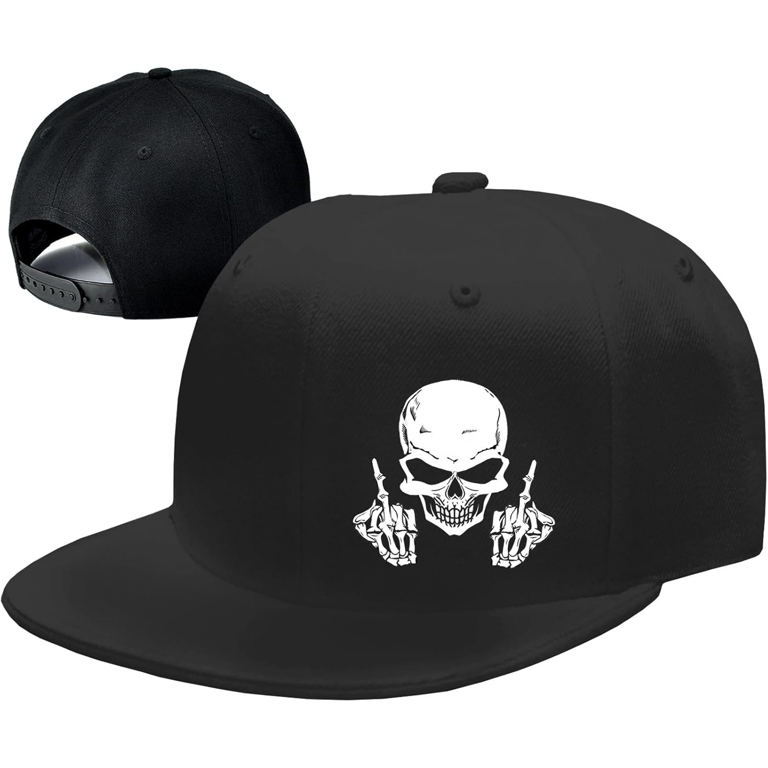 Crâne doigt moyen Snapback cha - Snapback Hat Flat avis et prix