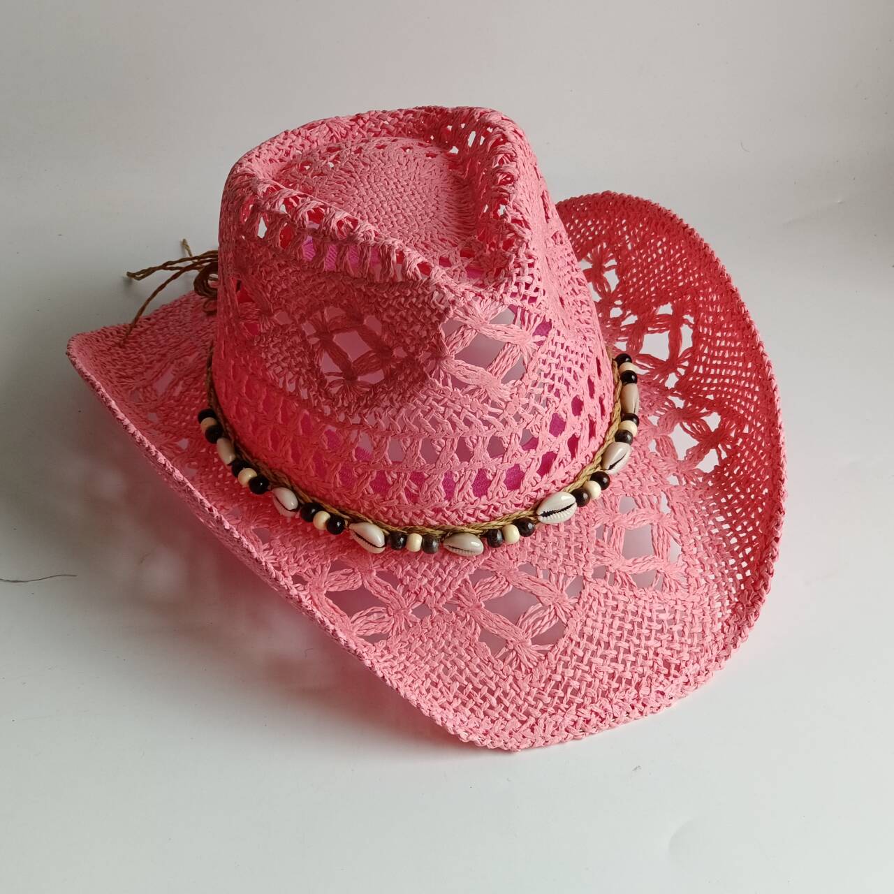 Chapeau de cowboy rose en pail - Cowboy Hat Straw avis et prix